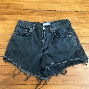 We The Free (Free People) Black High Waisted Jean Shorts